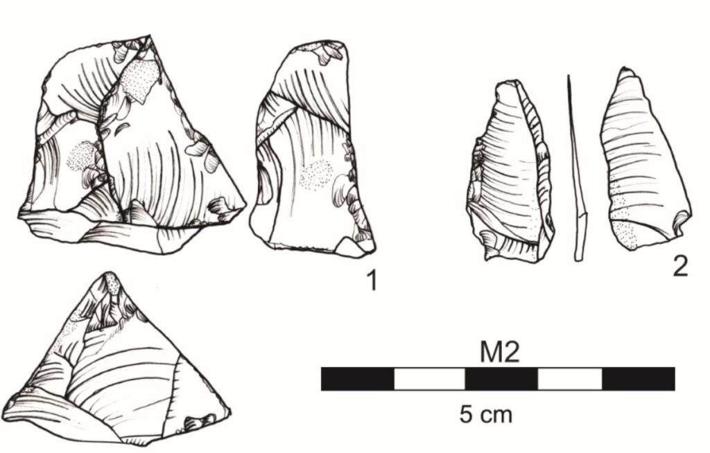 Obr. 1 Štiepaná industria z Babína (kresba: B. Lofajová Danielová).