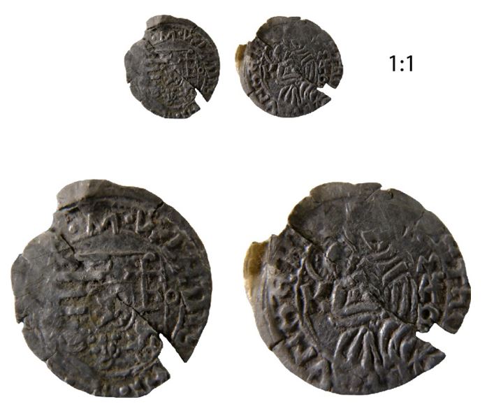 Averz a reverz strieborného denára z Blatnice (spracoval: M. Furman).