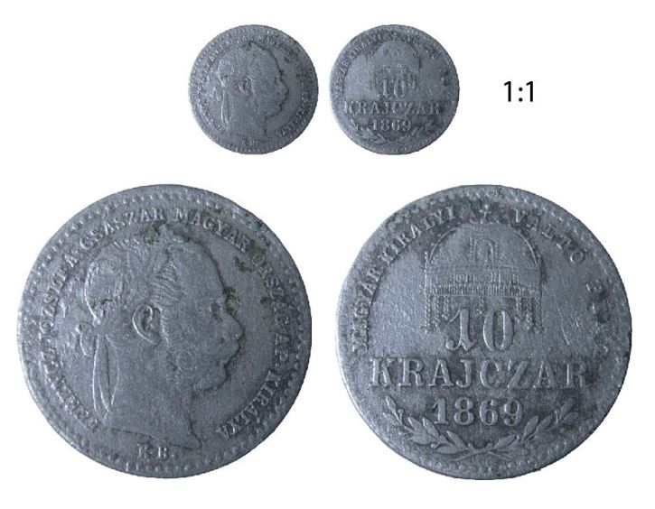 Obr. 1 10-grajciar Františka Jozefa z roku 1869
